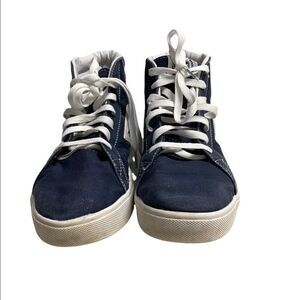 AIR SPEED, Men’s high‎ top , blue & white, athletic shoes, Size 5,